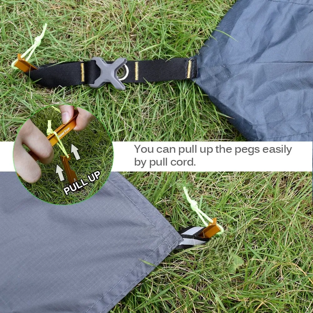 15cm Aluminum Alloy Tent Y-Pegs 10 Pack