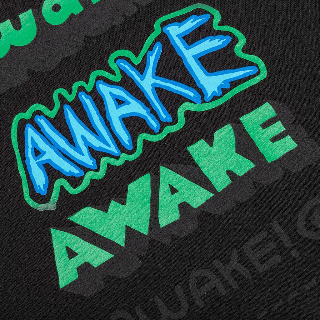 Awake NY x Stefan Meier NY Printed Long Sleeve Tee  - Black