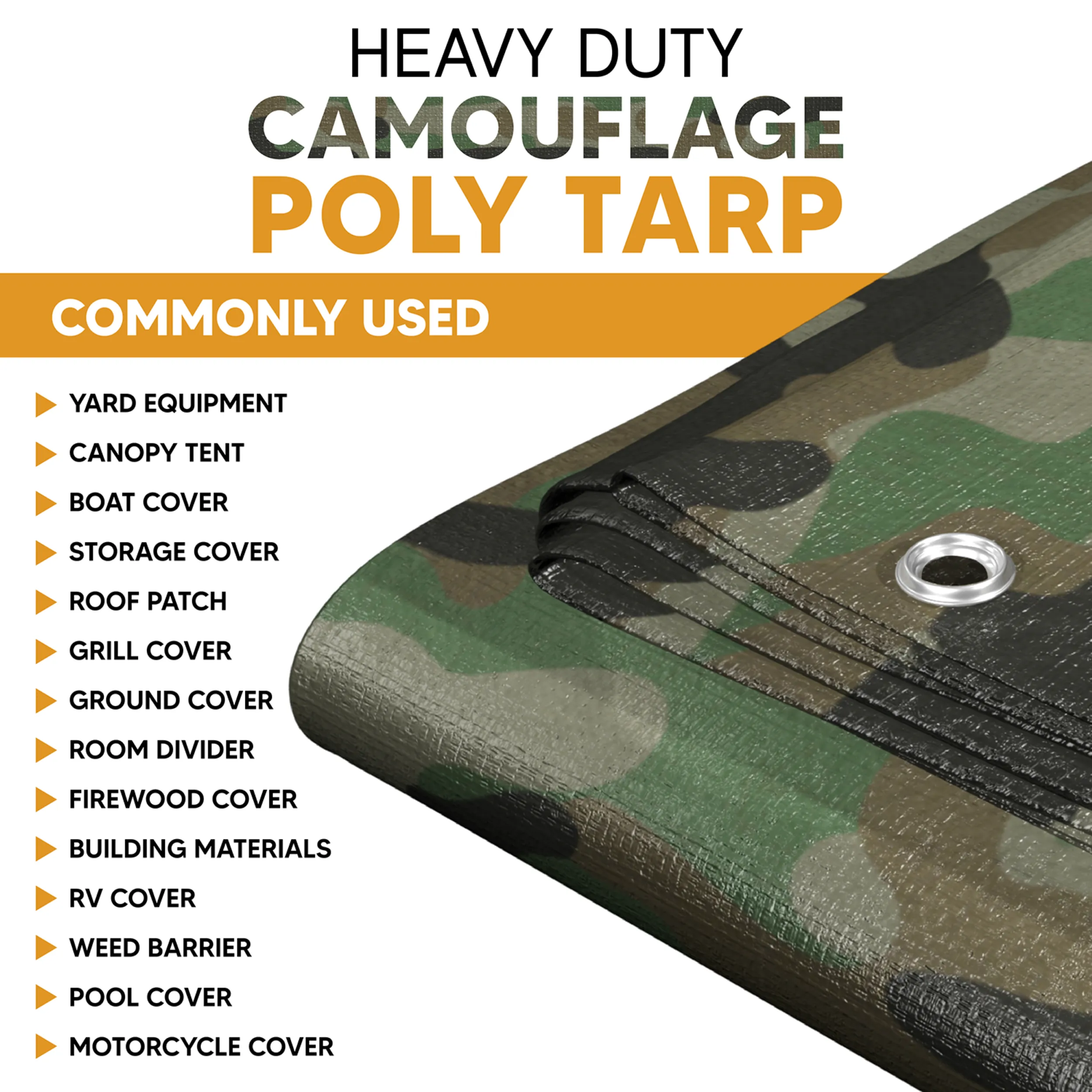 Camouflage Poly Tarp 20' x 40'