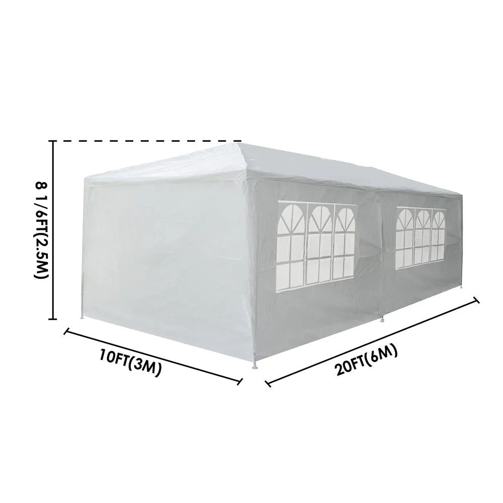 DIY 10 x 20 ft Outdoor Wedding Party Tent w/ 6 Sidewalls Color Optional