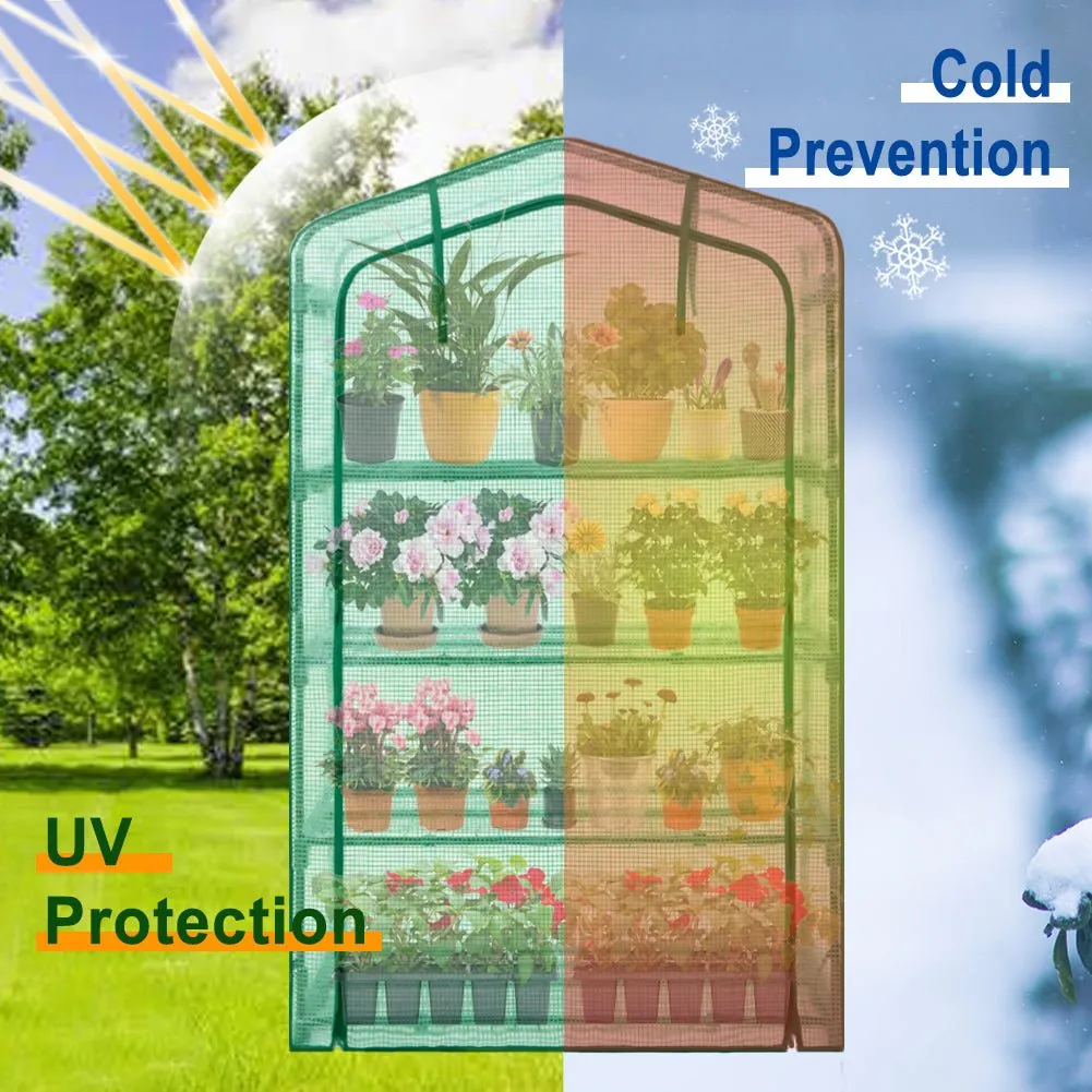 Extra Wide 4-Tier Mini Greenhouse for Indoor Outdoor40 x 20 x 63.5