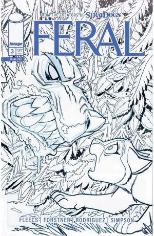 Feral #3 Cover One Per Store Black & White Trish Forstner & Tony Fleecs Variant