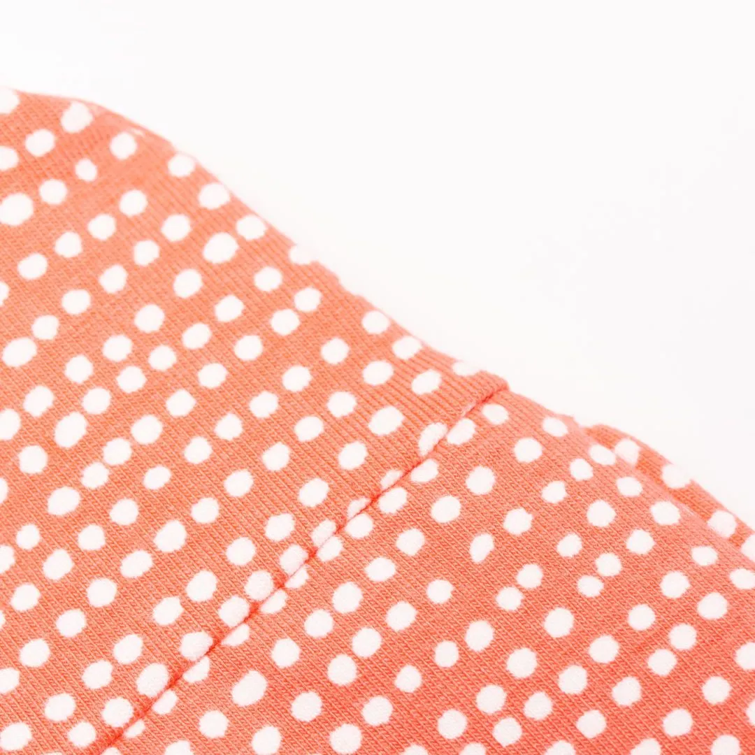 Footed pants "Dotted Lines Coral/Mint"