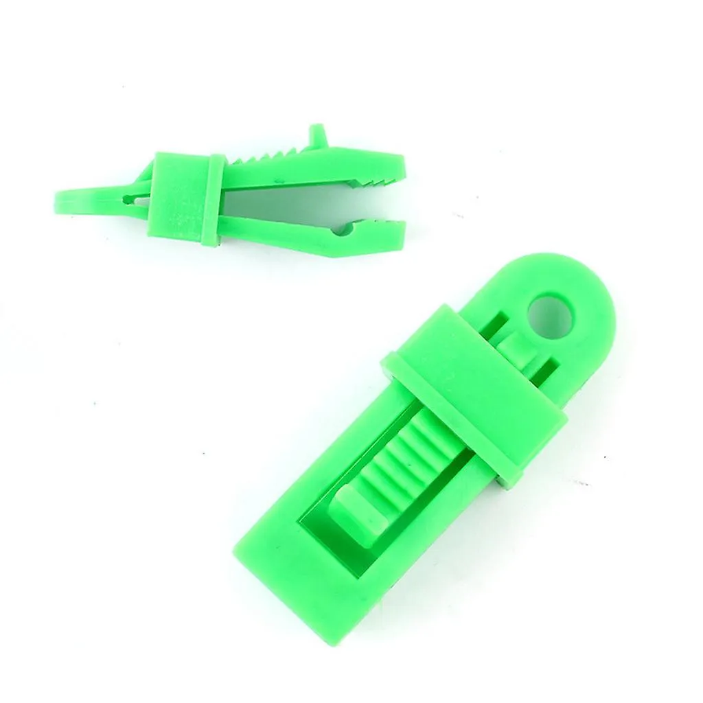 Green Tents Tarp Clips Locking Awning Clamp Snap Hangers Survival Emergency 10pc