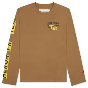 Hardware & Tools OS L/S Tee - Tobacco Brown/Yellow