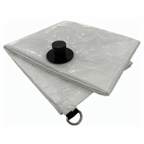 ITM HD-LT-WW-0505 5' ft x 5' ft White Emergency Roof Leak Diverter Tarp With Drain - Quantity of 4