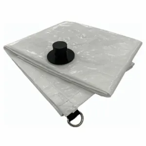 ITM HD-LT-WW-0505 5' ft x 5' ft White Emergency Roof Leak Diverter Tarp With Drain - Quantity of 4