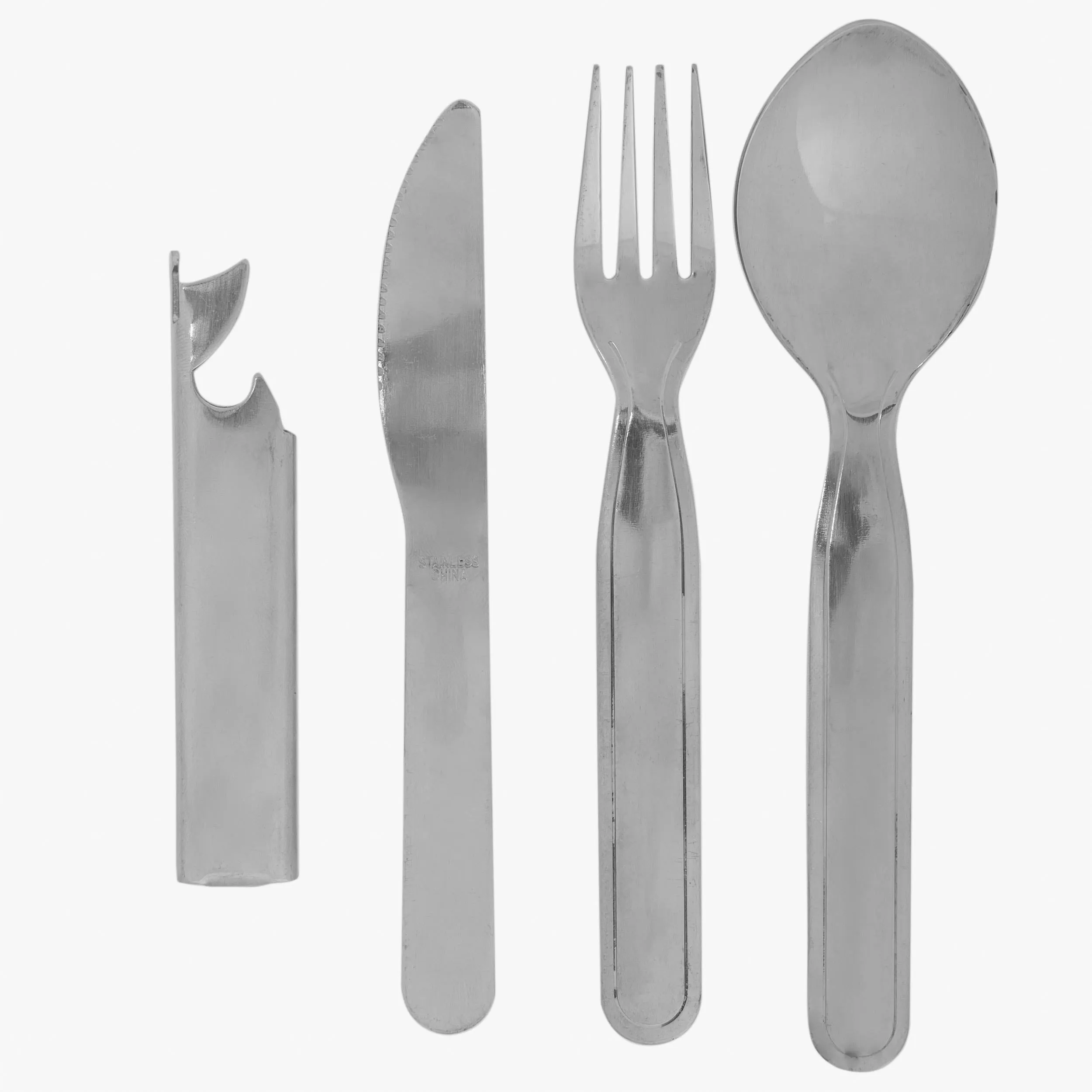 Military-Style Knife, Spoon, Fork Set