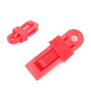 Red Tents Tarp Clips Locking Awning Clamp Snap Hangers Survival Emergency 10pc
