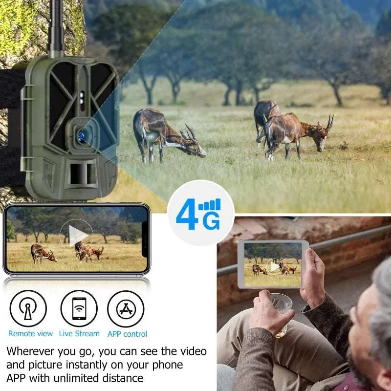 Suntekcam 4G HD Live Video Trail Camera  50MP 4K Wireless with APP Control & Cloud Service