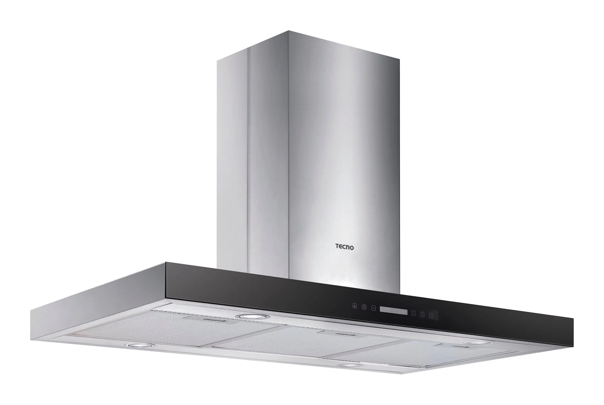 Tecno Uno ISA 9238 / SS Island Hood S/S w/ Black Panel 90cm,LCD Sensor