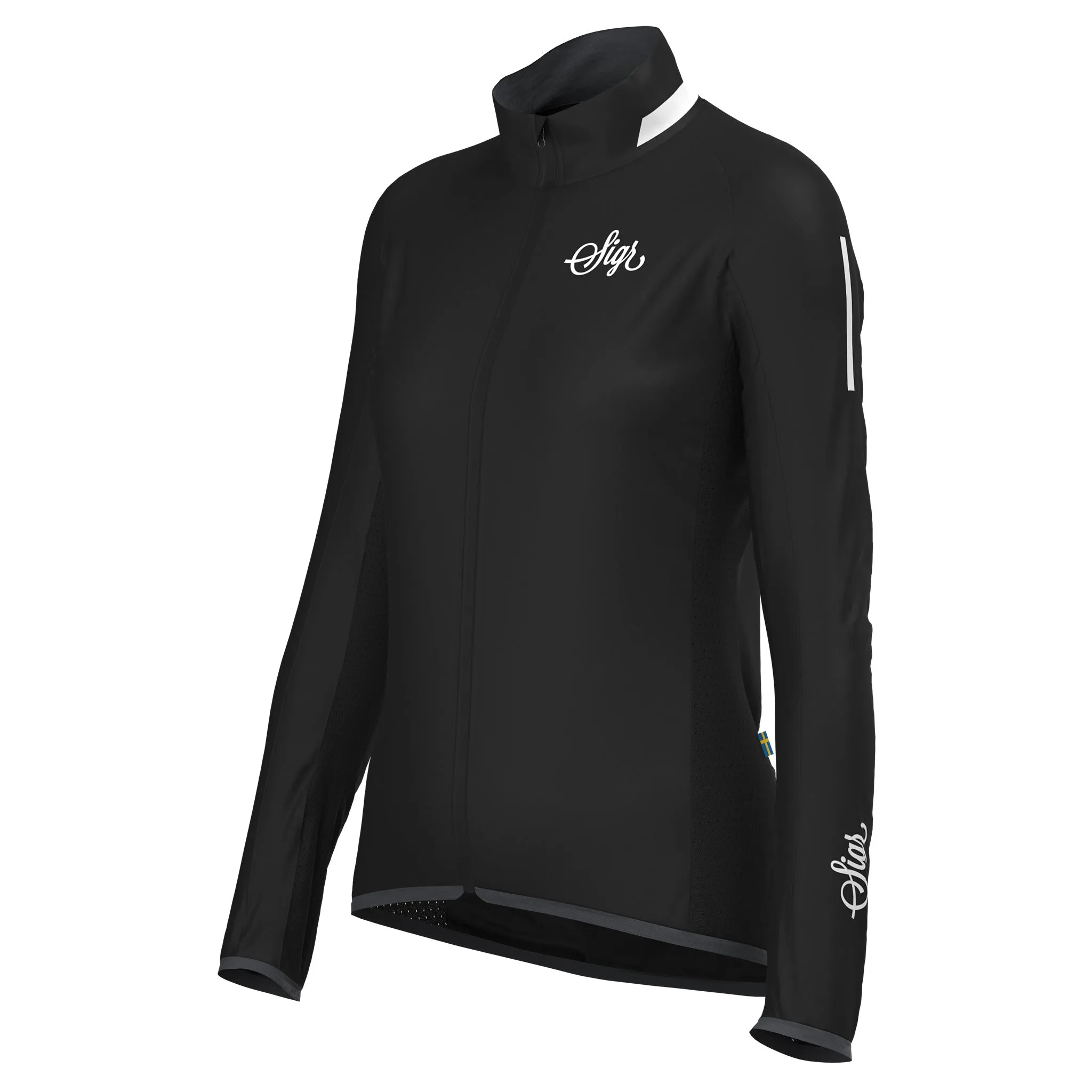 Treriksrset Black Women's Cycling Wind/Pack Jacket