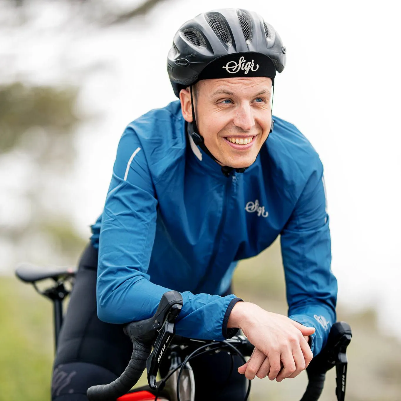 Treriksrset Blue Men's Cycling Wind/Pack Jacket