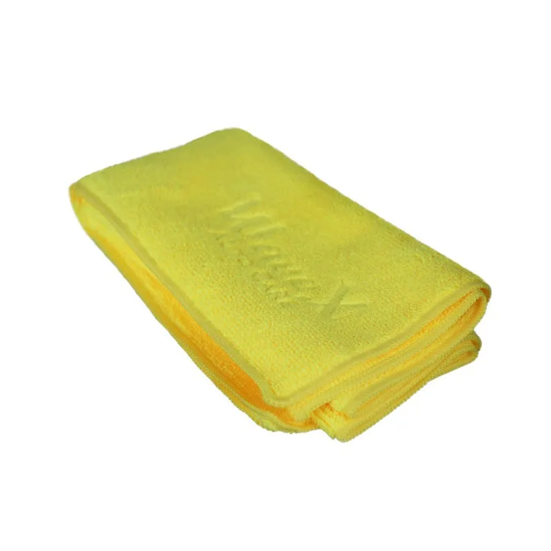 Ultrafine Foam Applicator   Microfiber Cloth 350GSM 40X40CM (Pack of 1 Microfiber, 3 Foam Applicators Yellow)
